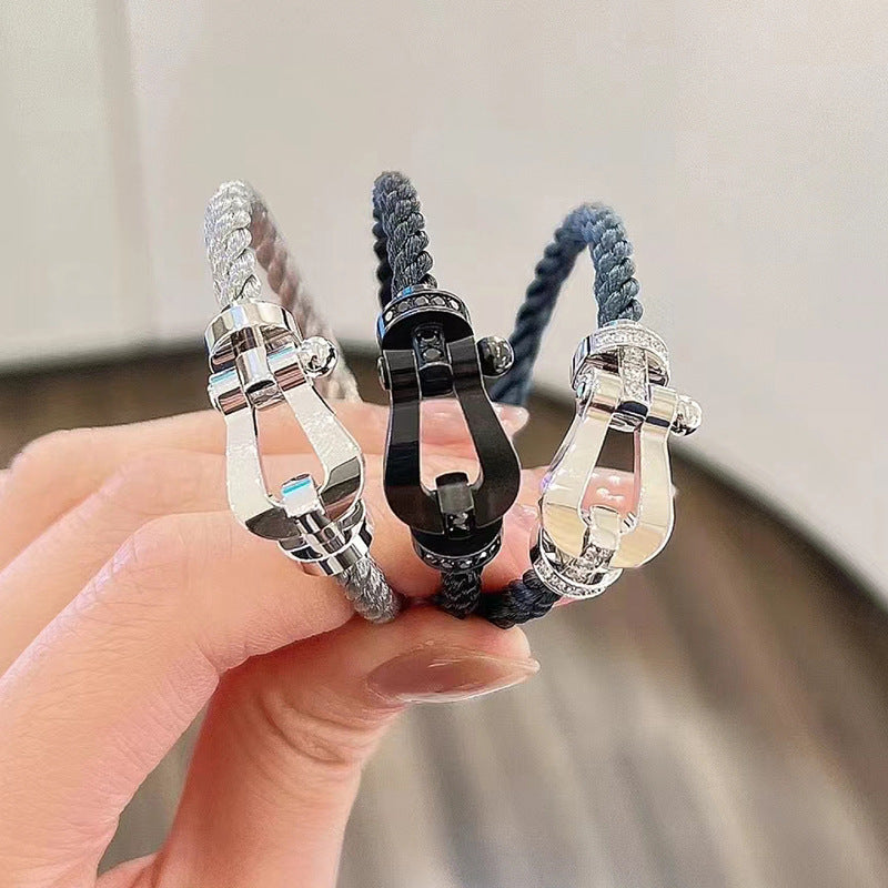 [Angela Jewellery]FORCE LARGE HORSESHOE NO DIAMOND BRACELET SILVER