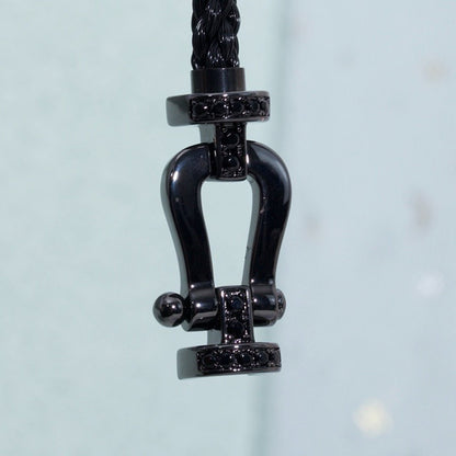 [Angela Jewellery]FORCE LARGE SERIES HORSESHOE BLACK SAMURAI BRACELET