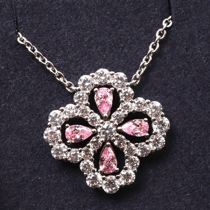 [Angela Jewellery]LOOP NECKLACE FULL MOTIF DIAMOND 16MM MULTIPLE COLORS