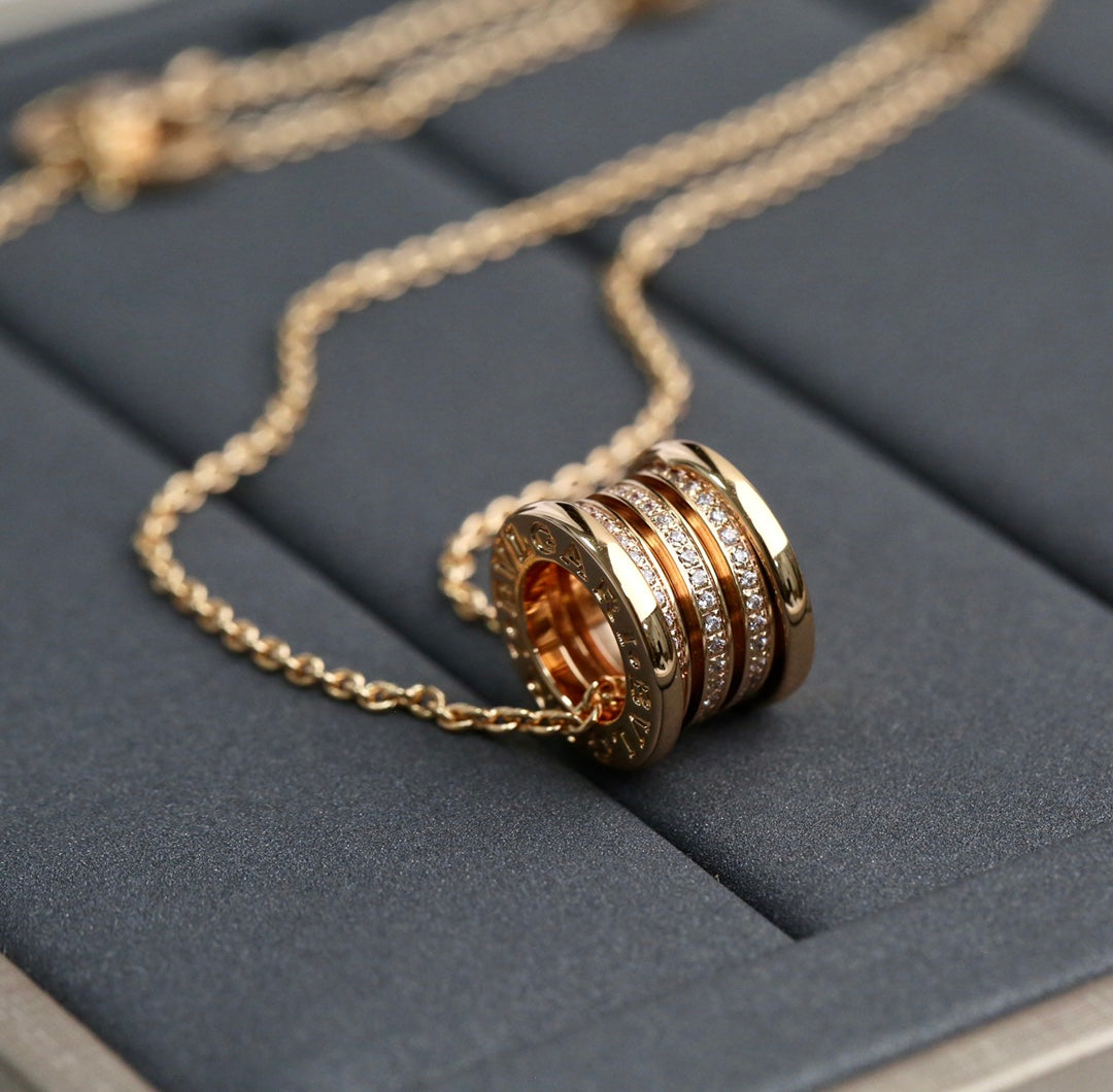 [Angela Jewellery]ZERO 1 PINK GOLD DIAMOND NECKLACE