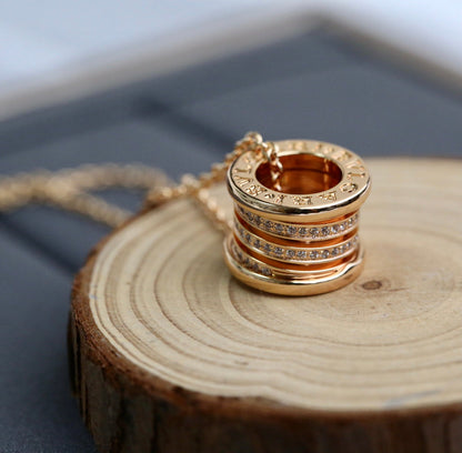 [Angela Jewellery]ZERO 1 PINK GOLD DIAMOND NECKLACE