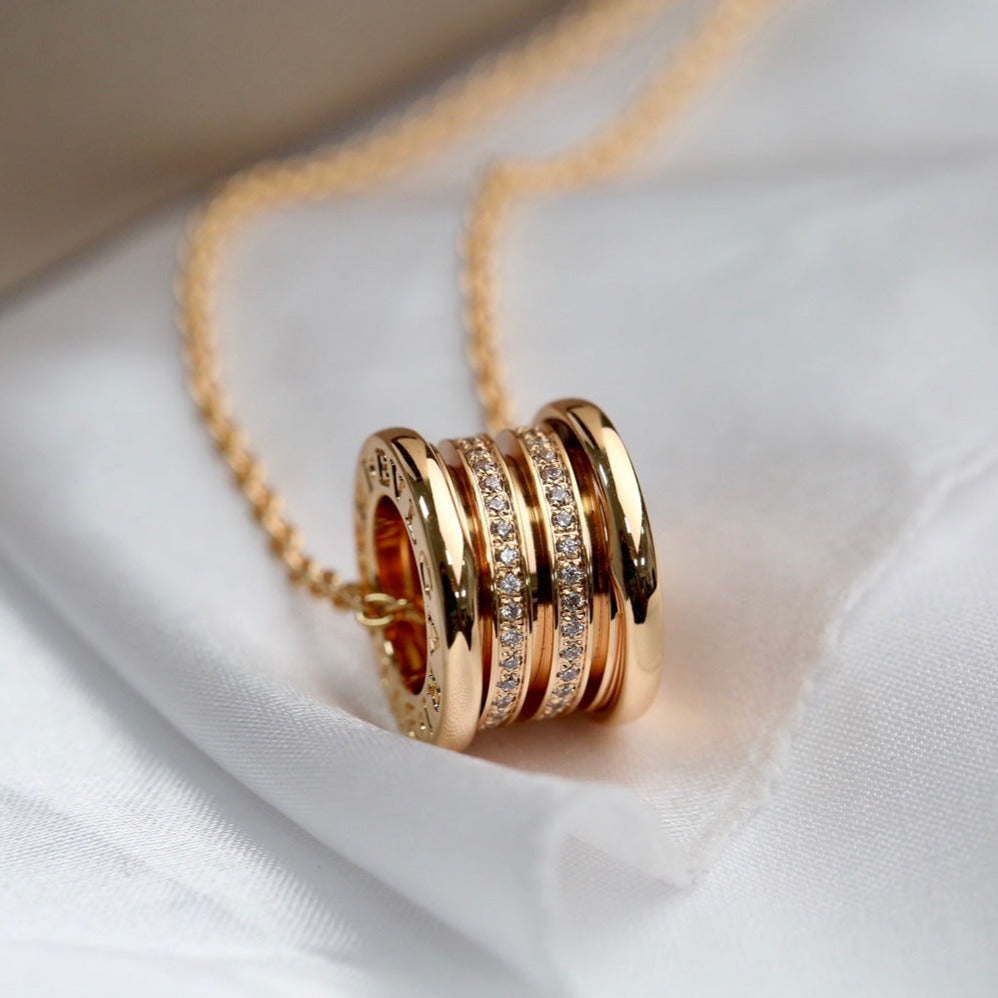 [Angela Jewellery]ZERO 1 PINK GOLD DIAMOND NECKLACE