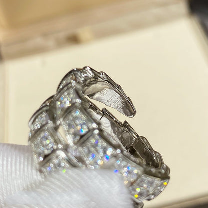 [Angela Jewellery]SERPENTI DOUBLE RING SILVER DIAMOND PAVED