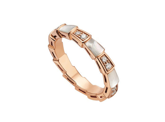 [Angela Jewellery]SERPENTI RING PINK GOLD DIAMOND MOP 3MM