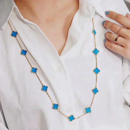 [Angela Jewellery]CLOVER 20 MOTIFS TURQUOISE GOLD