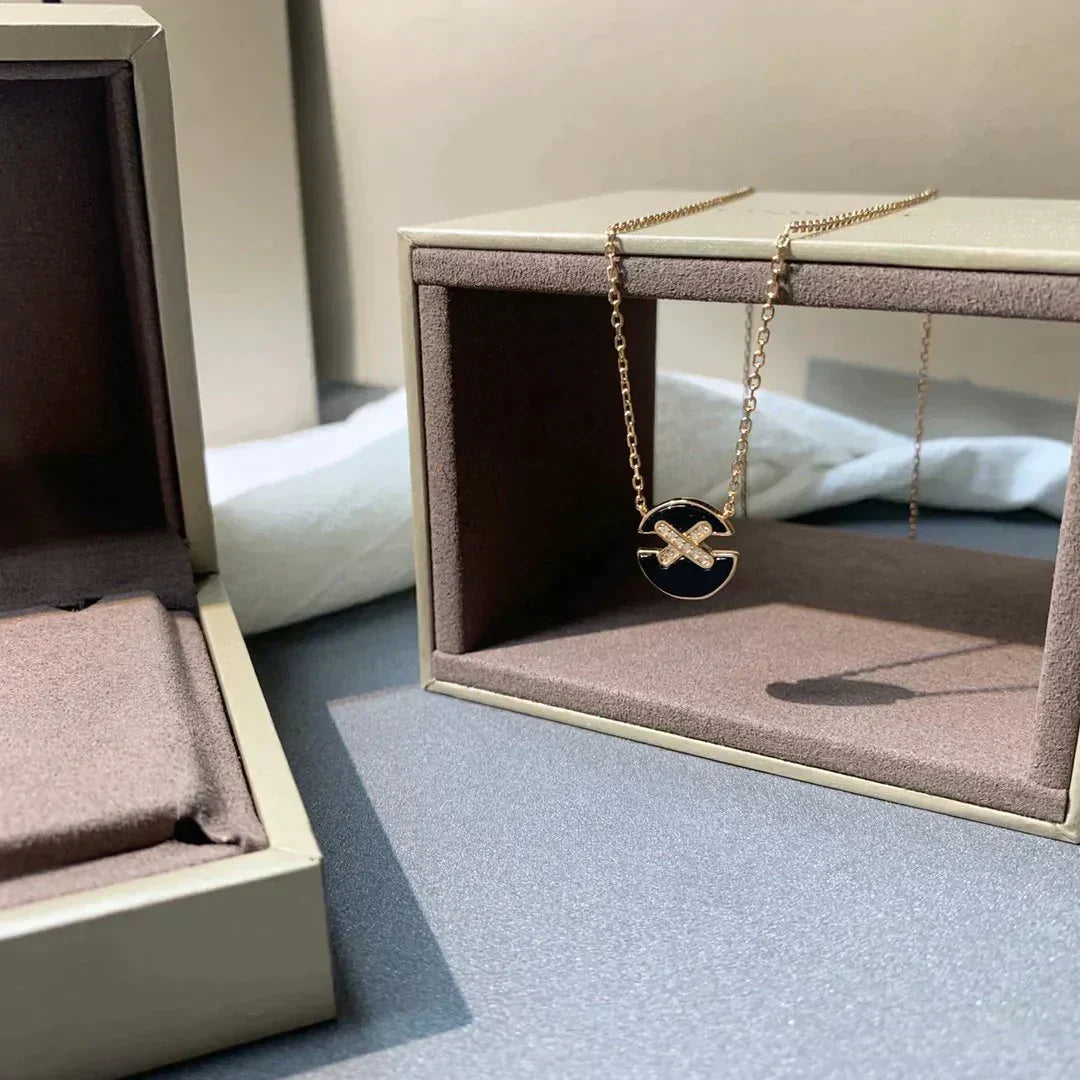 [Angela Jewellery]JEUX DE ROSE GOLD DIAMOND NECKLACE