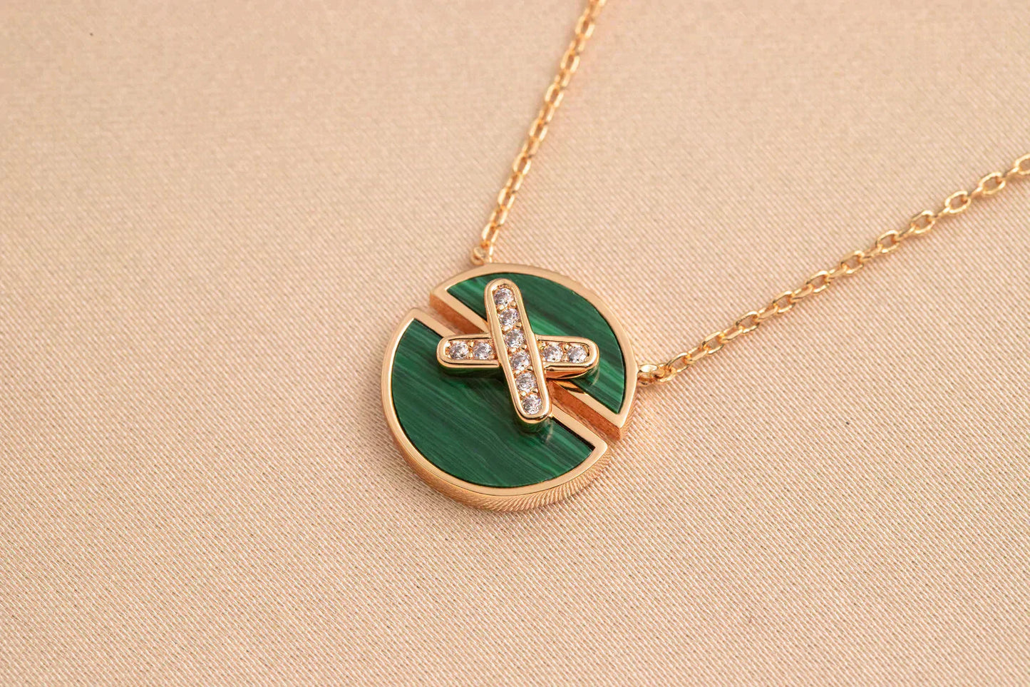[Angela Jewellery]JEUX DE ROSE GOLD DIAMOND NECKLACE