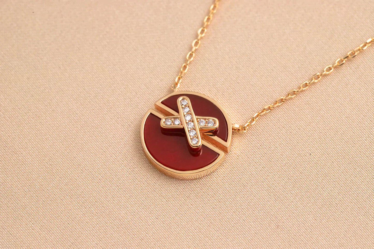 [Angela Jewellery]JEUX DE ROSE GOLD DIAMOND NECKLACE
