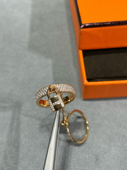 [Angela Jewellery]HM KELLY CLOCHETTE DOUBLE RING IN  WITH DIAMONDS