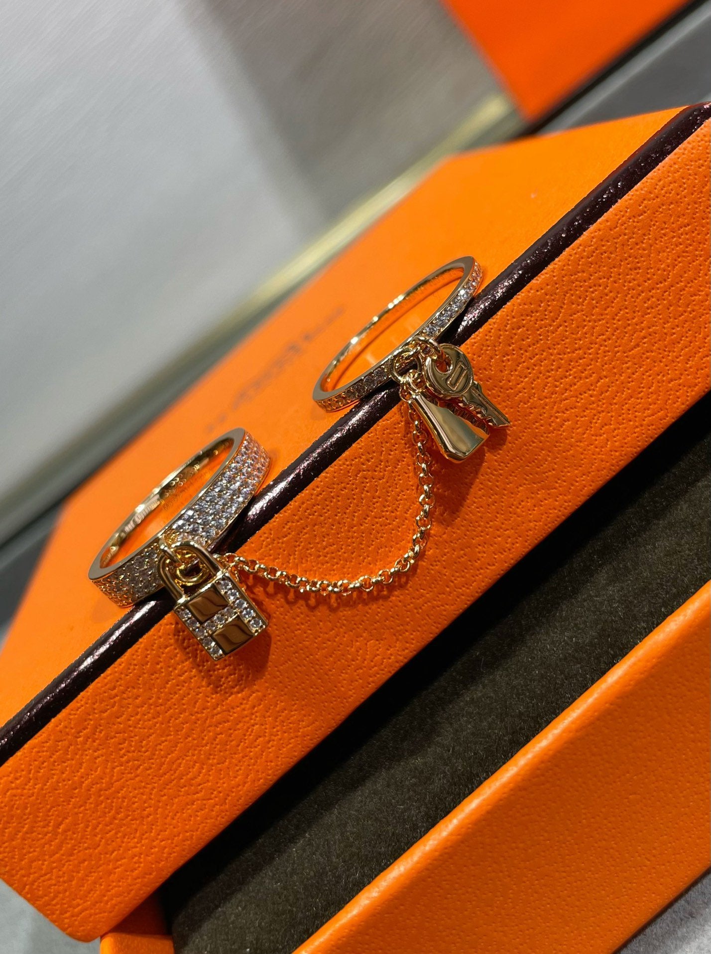 [Angela Jewellery]HM KELLY CLOCHETTE DOUBLE RING IN  WITH DIAMONDS