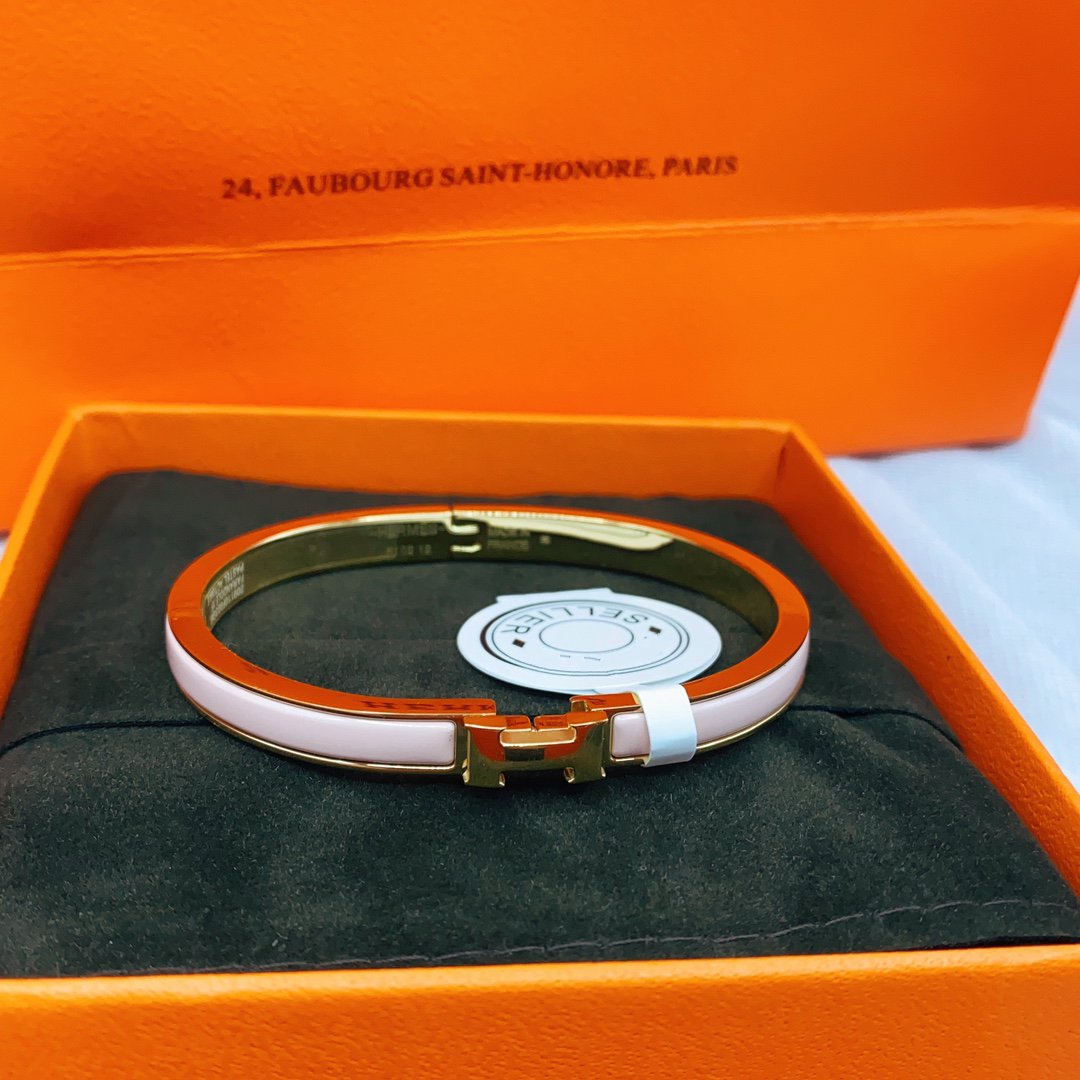[Angela Jewellery]CLASSIC HM CLIC  PINK 8MM ENAMEL BRACELET