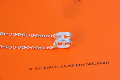 [Angela Jewellery]HM NECKLACE H LETTER OVAL SERIES