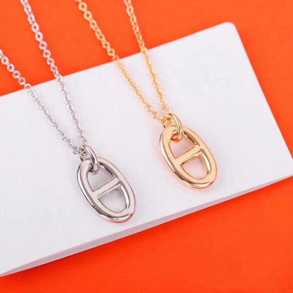 [Angela Jewellery]HM PIG NOSE NECKLACE