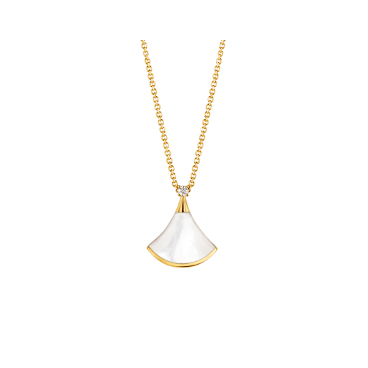 [Angela Jewellery]DREAM NECKLACE WHITE MOP GOLD 1 DIAMOND