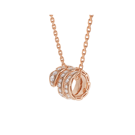 [Angela Jewellery]SERPENTI PINK GOLD NECKLACE DOUBLE RING DIAMOND