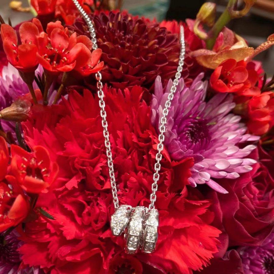 [Angela Jewellery]SERPENTI  NECKLACE DOUBLE RING DIAMOND