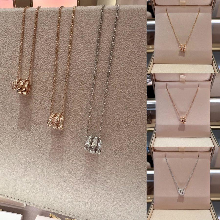 [Angela Jewellery]SERPENTI  NECKLACE DOUBLE RING DIAMOND