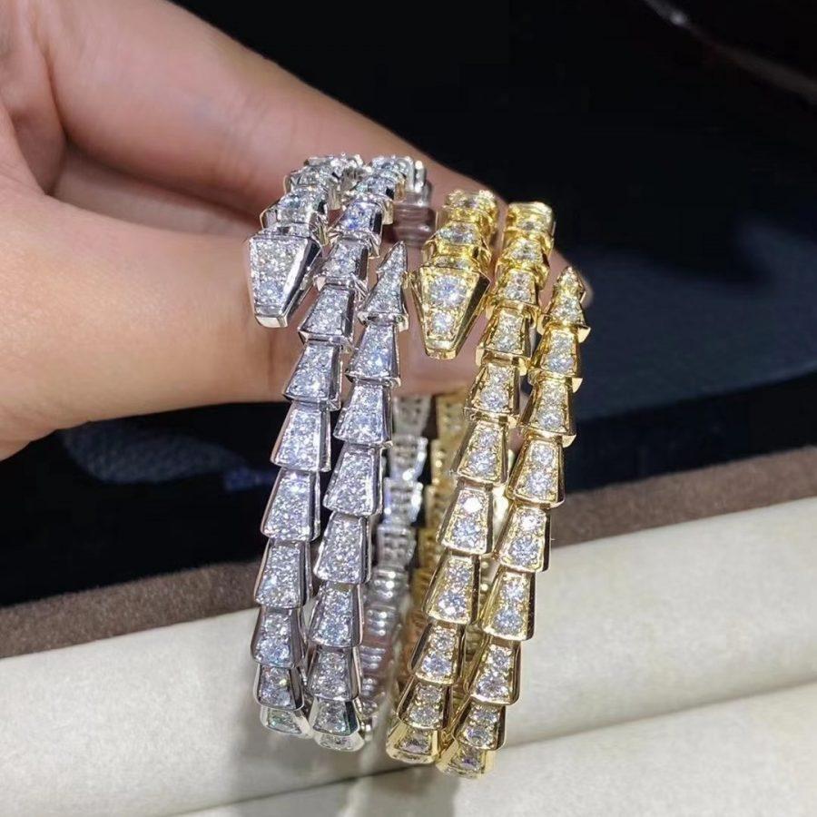 [Angela Jewellery]SERPENTI BRACELET GOLD DIAMOND DOUBLE ROW