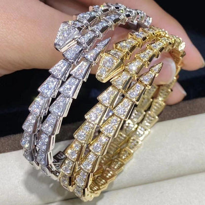 [Angela Jewellery]SERPENTI BRACELET GOLD DIAMOND DOUBLE ROW