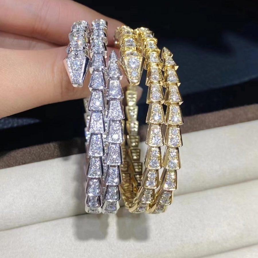 [Angela Jewellery]SERPENTI BRACELET GOLD DIAMOND DOUBLE ROW