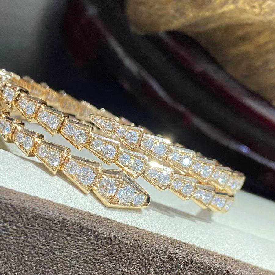 [Angela Jewellery]SERPENTI BRACELET GOLD DIAMOND DOUBLE ROW