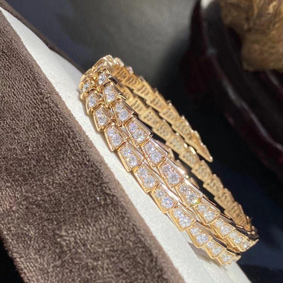 [Angela Jewellery]SERPENTI BRACELET GOLD DIAMOND DOUBLE ROW
