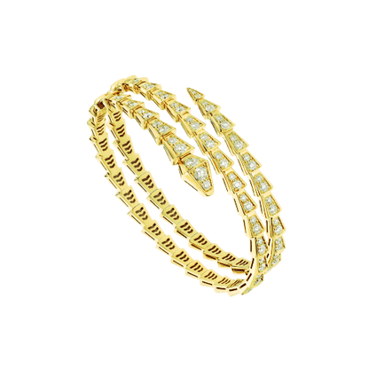 [Angela Jewellery]SERPENTI BRACELET GOLD DIAMOND DOUBLE ROW