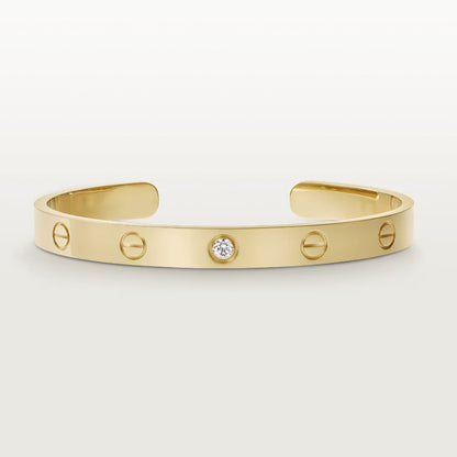 [Angela Jewellery]LOVE BRACELET 6.1MM 1 DIAMOND OPEN CUFF