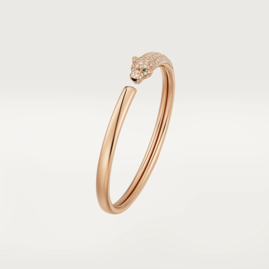 [Angela Jewellery]PANTHERE ROSE GOLD DIAMOND OPEN BRACELET