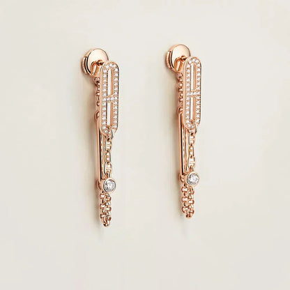 [Angela Jewellery]CHAINE CHAOS DIAMOND DROP EARRINGS