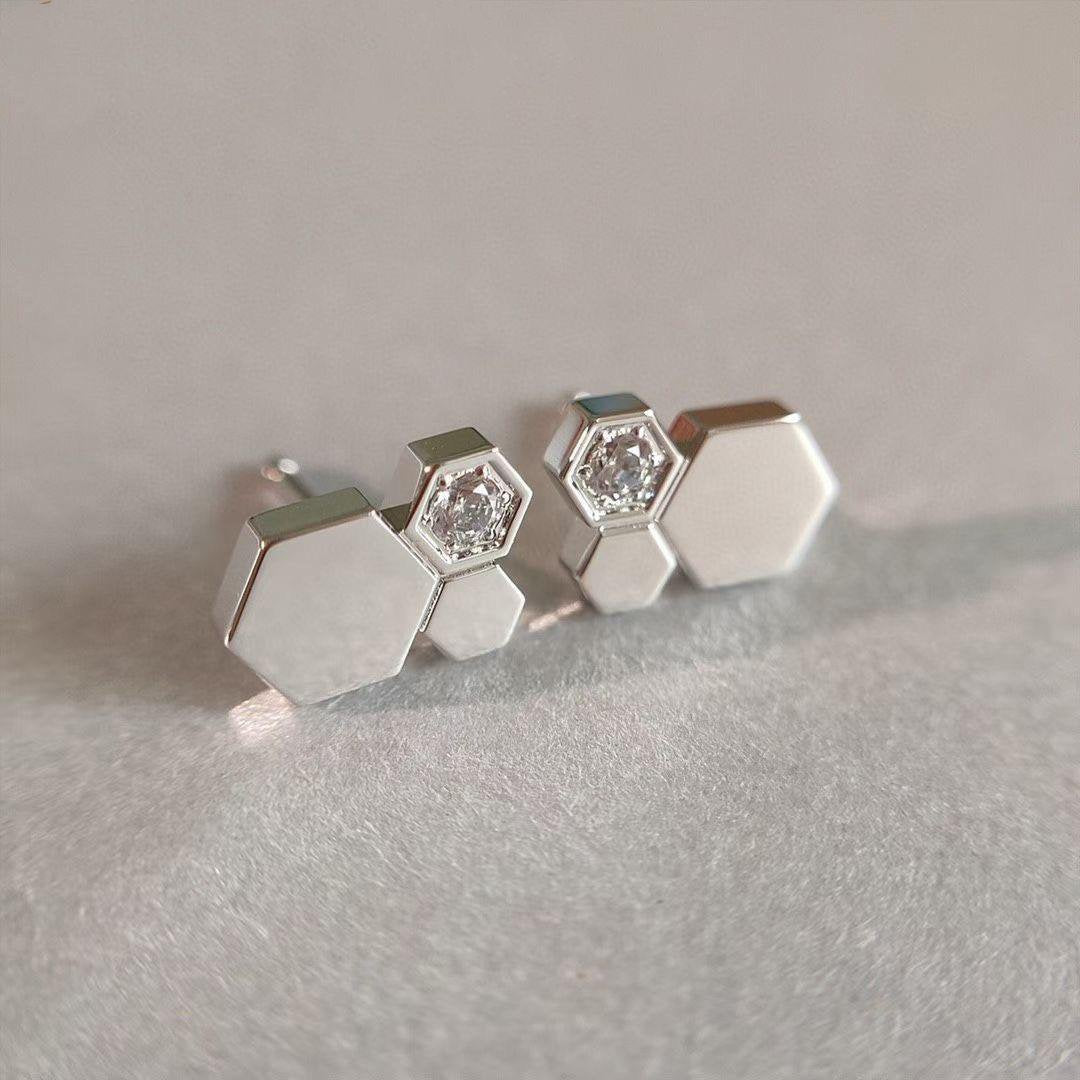 [Angela Jewellery]BEE LOVE SILVER DIAMOND EARRINGS