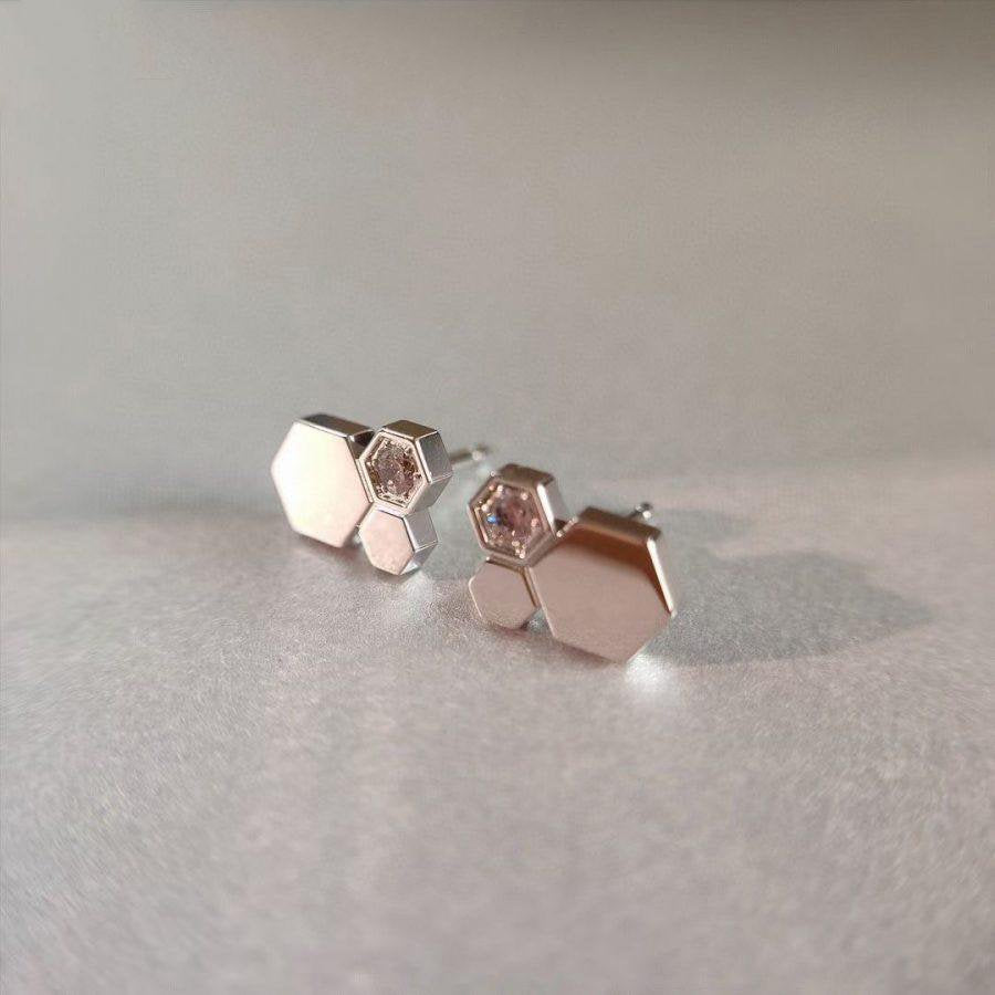 [Angela Jewellery]BEE LOVE SILVER DIAMOND EARRINGS