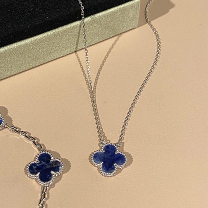 [Angela Jewellery]CLOVER 15MM PIETERSITE NECKLACE SILVER