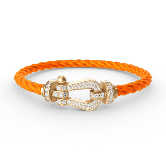 [Angela Jewellery]FORCE LARGE HORSESHOE FULL DIAMOND BRACELET GOLD