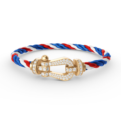 [Angela Jewellery]FORCE LARGE HORSESHOE FULL DIAMOND BRACELET GOLD