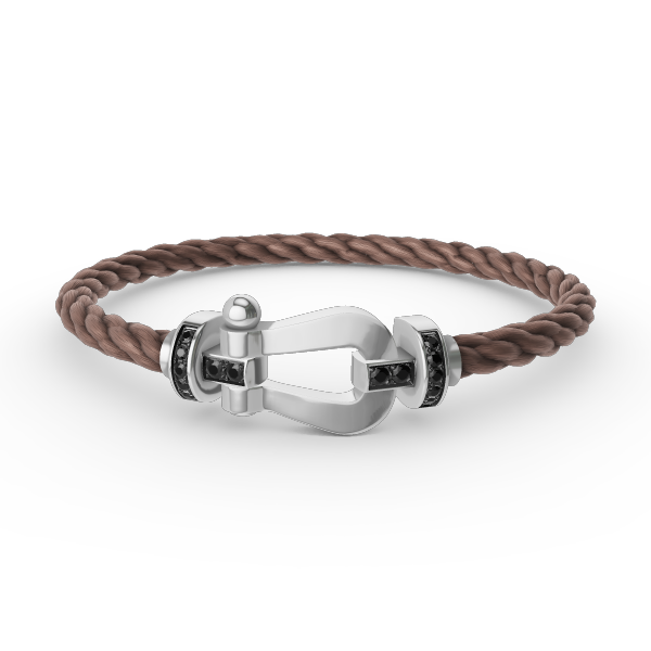 [Angela Jewellery]FORCE LARGE HORSESHOE BLACK DIAMOND BRACELET SILVER