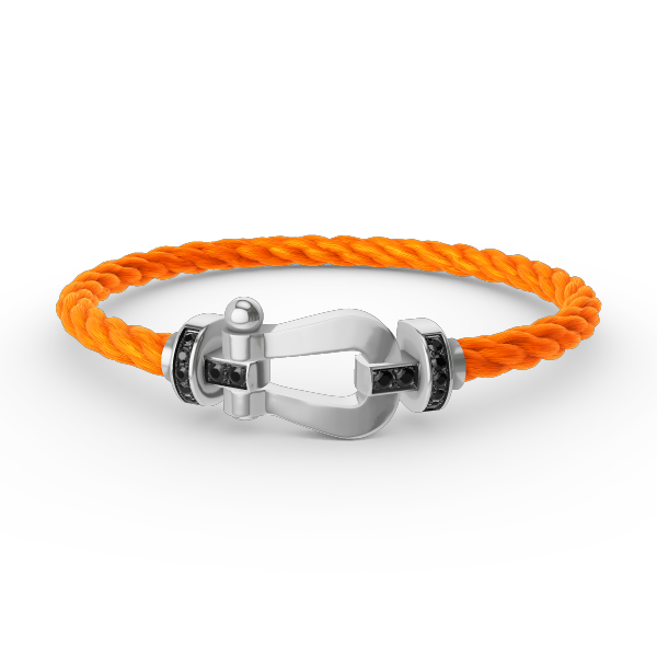 [Angela Jewellery]FORCE LARGE HORSESHOE BLACK DIAMOND BRACELET SILVER