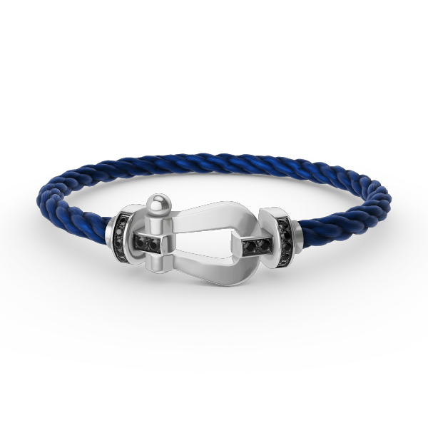 [Angela Jewellery]FORCE LARGE HORSESHOE BLACK DIAMOND BRACELET SILVER
