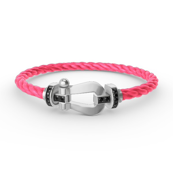 [Angela Jewellery]FORCE LARGE HORSESHOE BLACK DIAMOND BRACELET SILVER
