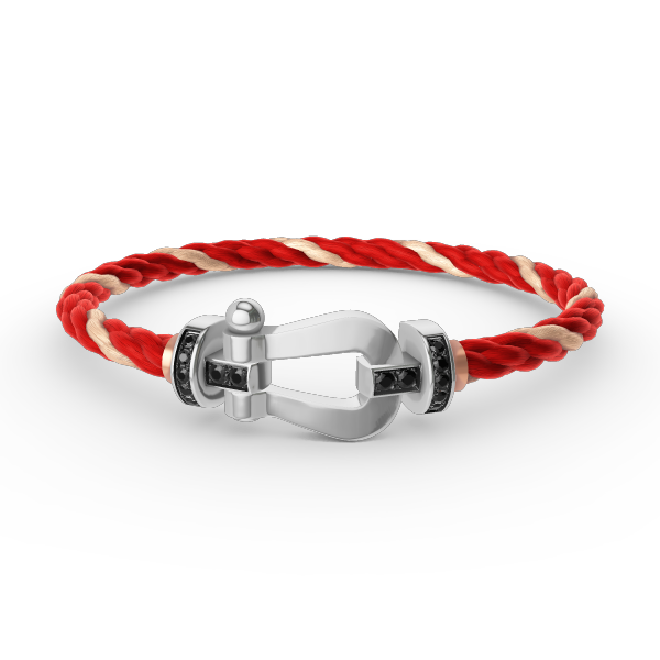 [Angela Jewellery]FORCE LARGE HORSESHOE BLACK DIAMOND BRACELET SILVER