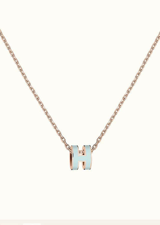 [Angela Jewellery]POP H LIGHT BLUE NECKLACE