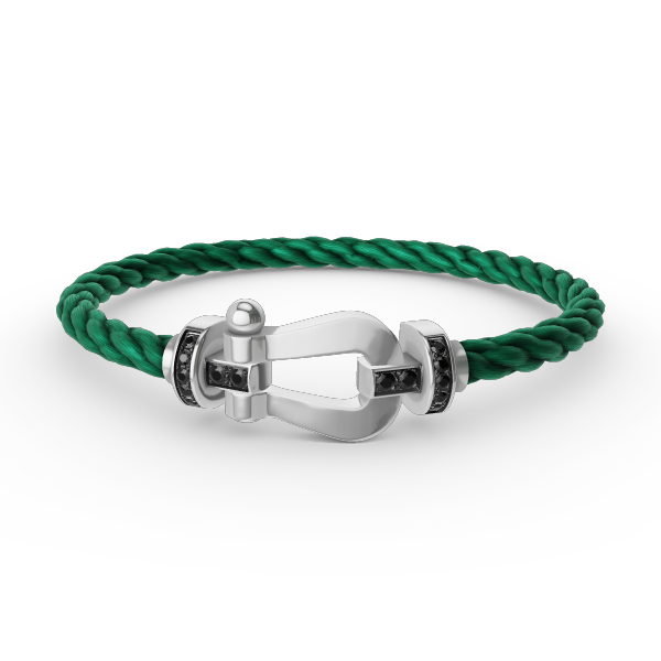 [Angela Jewellery]FORCE LARGE HORSESHOE BLACK DIAMOND BRACELET SILVER