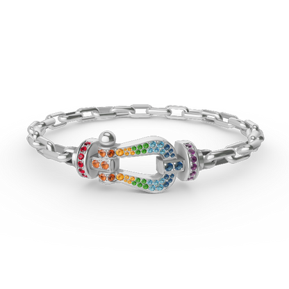 [Angela Jewellery]FORCE LARGE HORSESHOE CLASP  METAL BRACELET