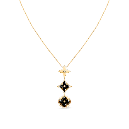 [Angela Jewellery]STAR AND SUN ONYX PINK GOLD NECKLACE