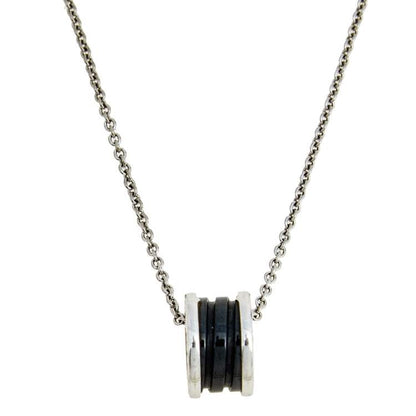 [Angela Jewellery]ZERO 1 BLACK CERAMIC SILVER NECKLACE