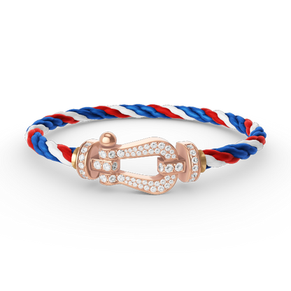[Angela Jewellery]FORCE LARGE HORSESHOE FULL DIAMOND BRACELET ROSE GOLD