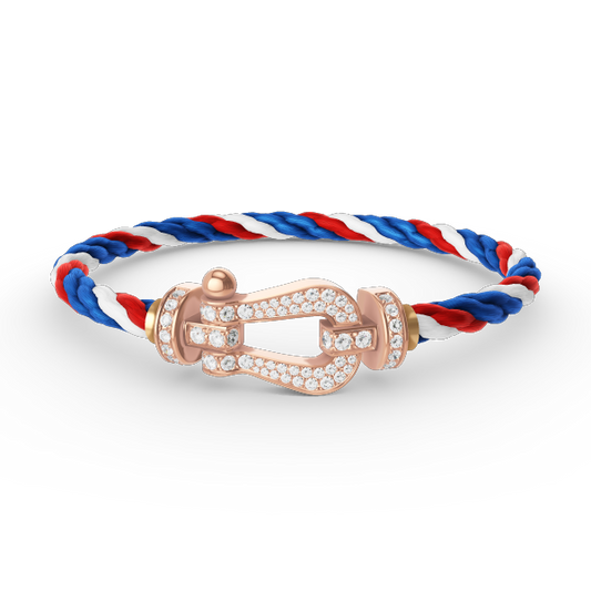 [Angela Jewellery]FORCE LARGE HORSESHOE FULL DIAMOND BRACELET ROSE GOLD