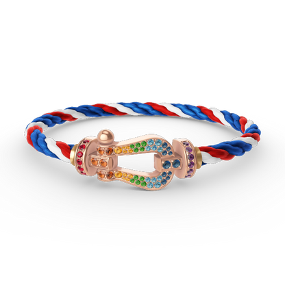 [Angela Jewellery]FORCE LARGE HORSESHOE  COLORED DIAMOND BRACELET ROSE GOLD