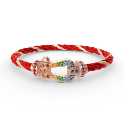 [Angela Jewellery]FORCE LARGE HORSESHOE  COLORED DIAMOND BRACELET ROSE GOLD