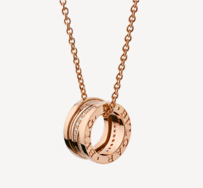 [Angela Jewellery]ZERO 1 PINK GOLD DIAMOND NECKLACE